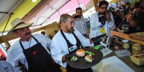 Ravioles rellenos de zapallo con charqui sudafricano en Mistura