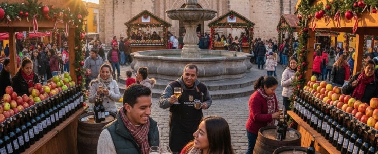 La esencia del brindis navideño brilla en Huejotzingo con la Feria de la Sidra 2025