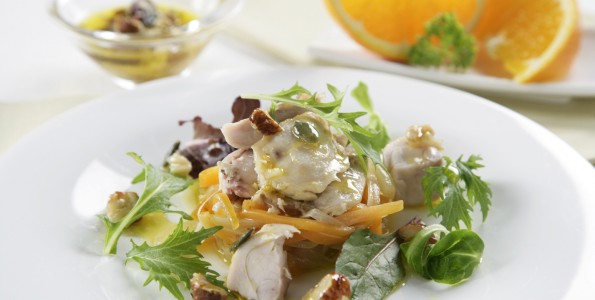 Ensalada de conejo escabechado